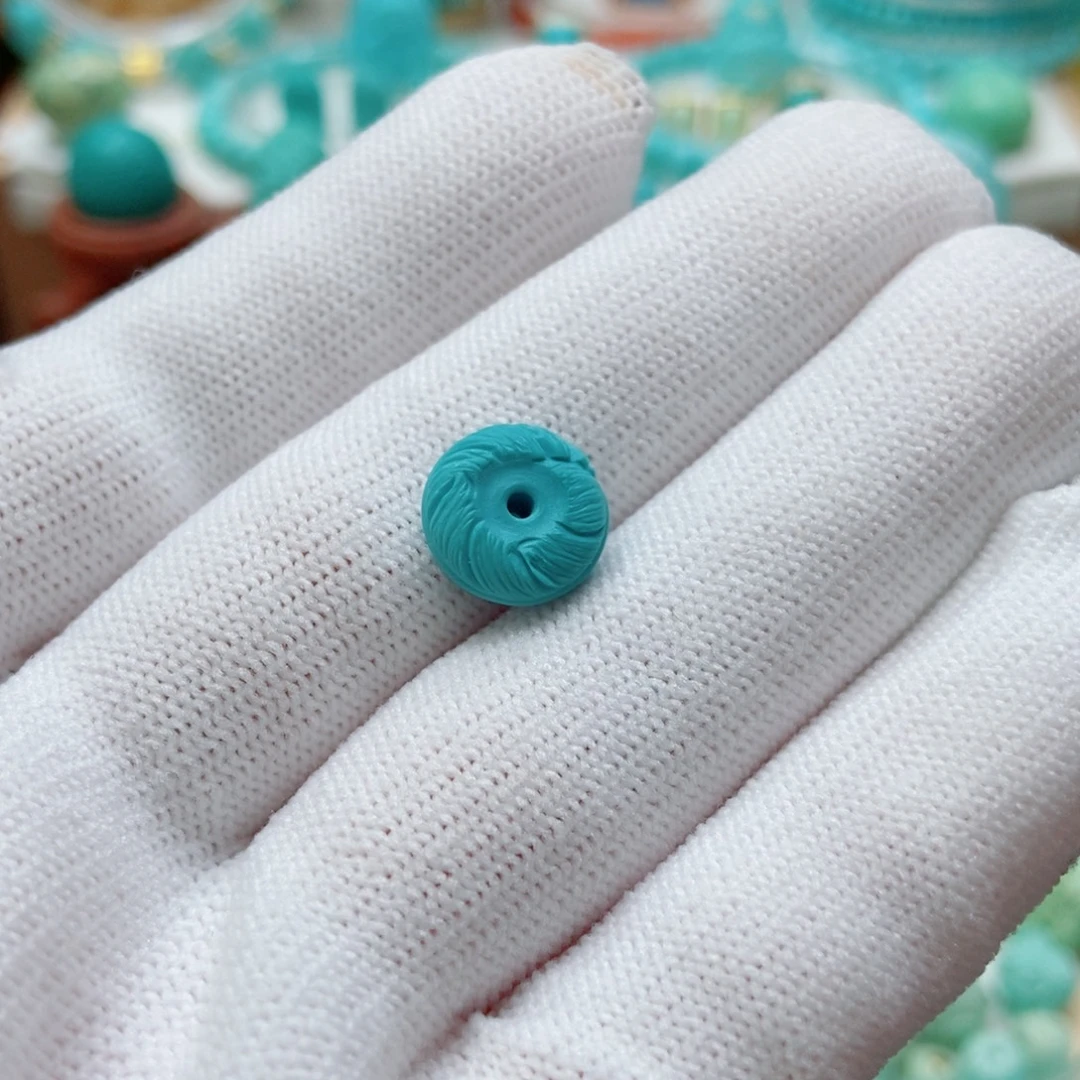 绿松石未镶嵌羽毛扣