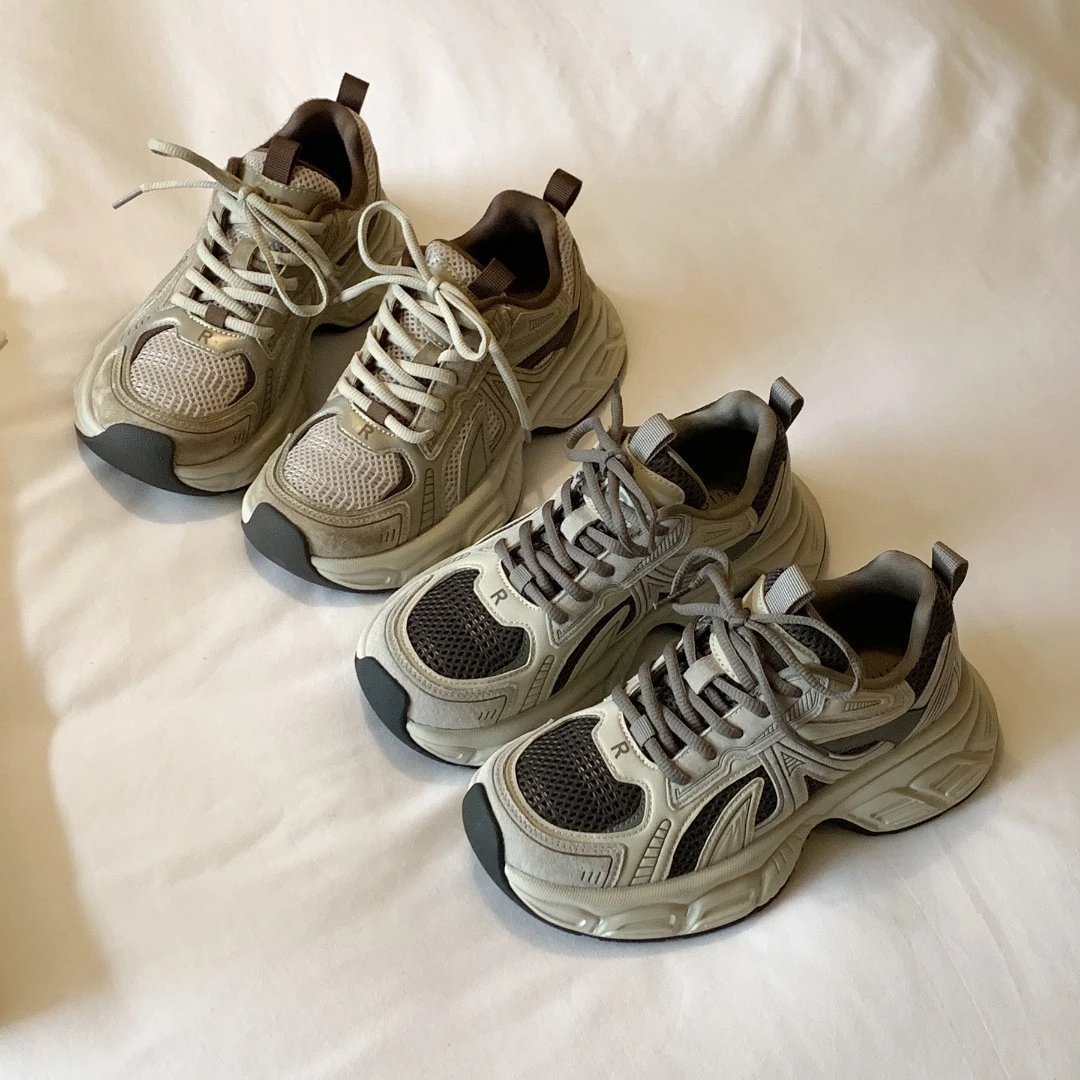 南风×Chio2nd 休闲老爹鞋女秋冬增高厚底鞋子运动鞋