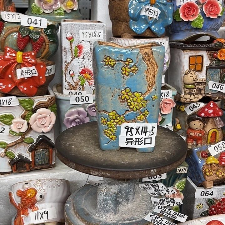 紫砂花盆粗陶材质多肉花盆