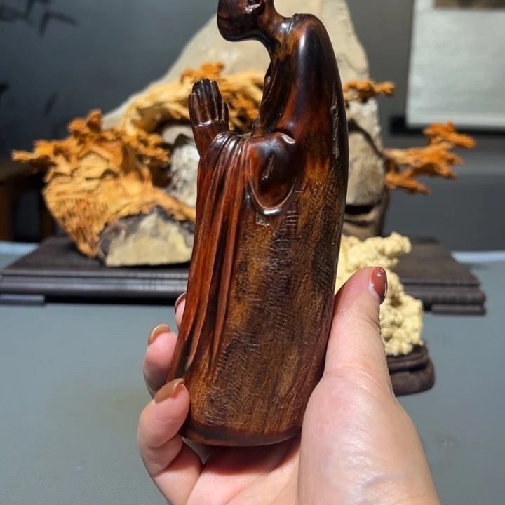 交趾黄檀（大红酸枝）无相佛摆件作品