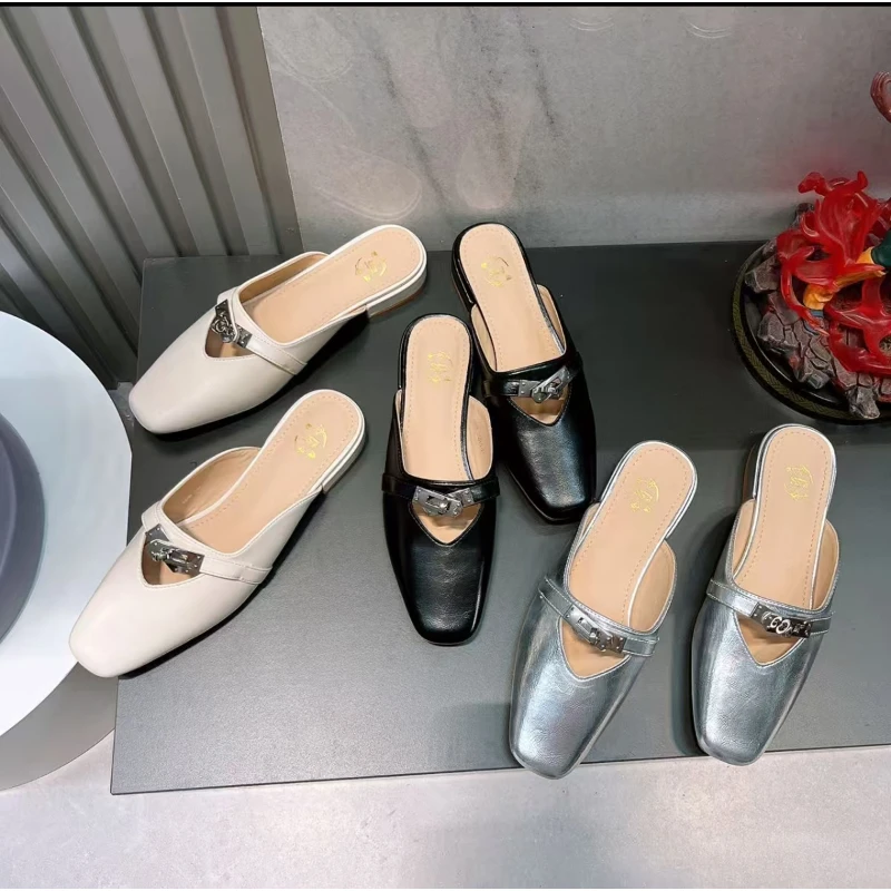 C6688法式气质百搭外穿半拖鞋