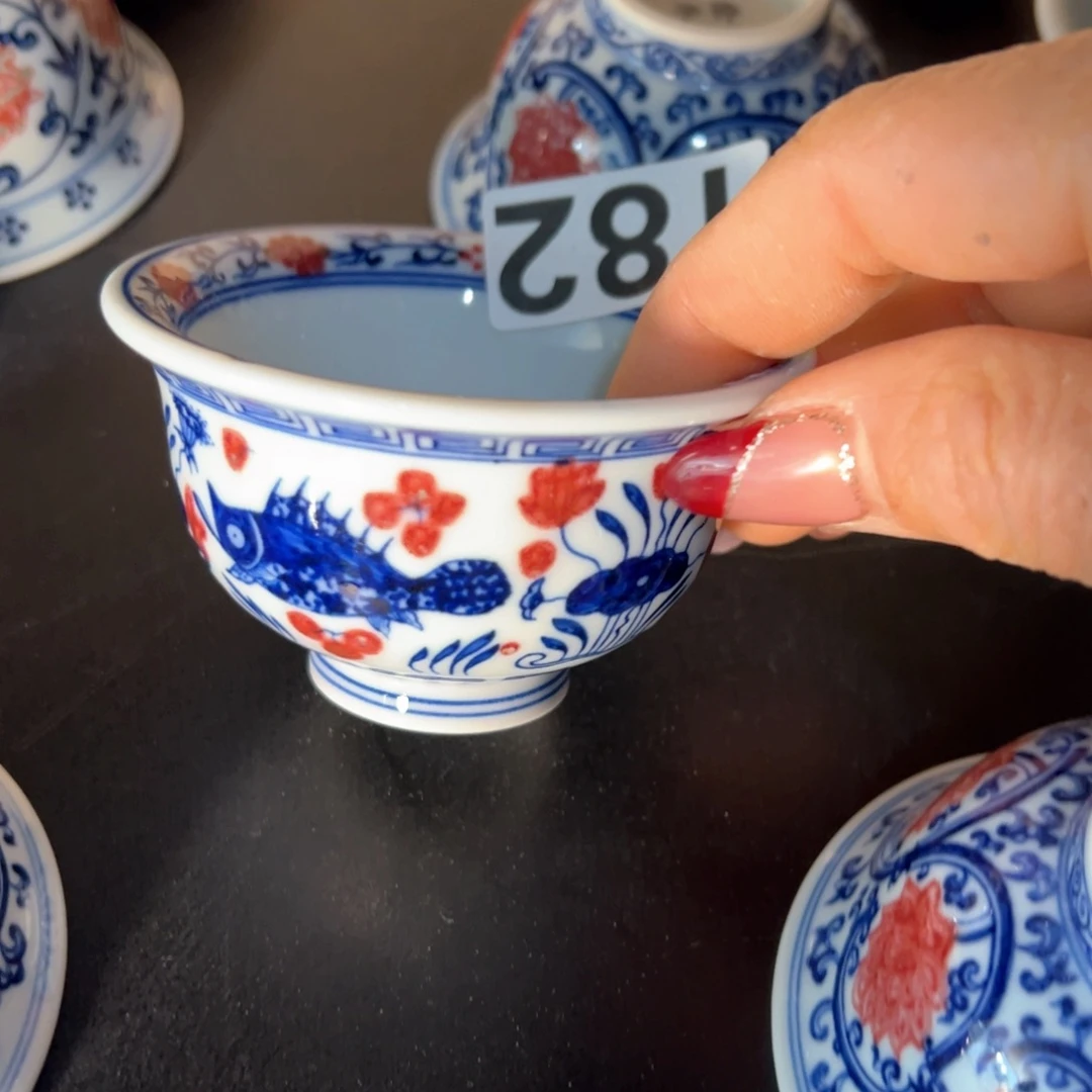 杯青花釉里红原矿