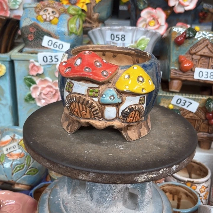 紫砂花盆粗陶材质多多肉花盆