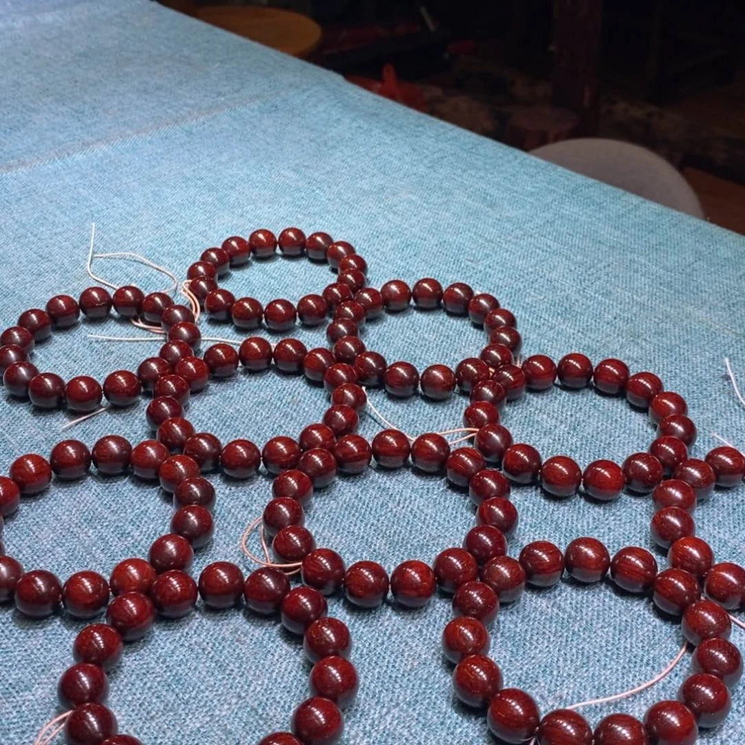 小叶紫檀手串/手链多样性发其一小叶紫檀15龙鳞满星