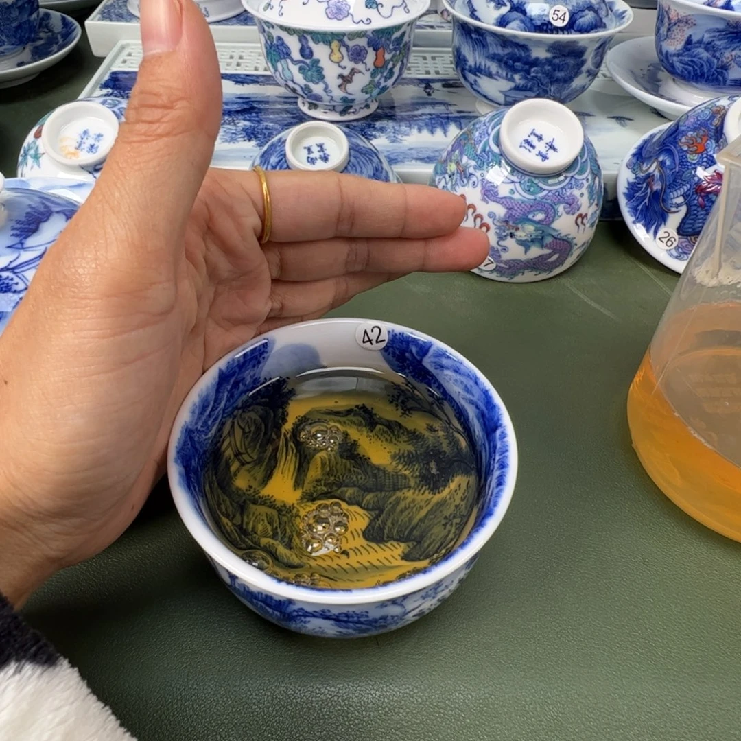 陶瓷景德镇纯手工纯手绘茶具木木44