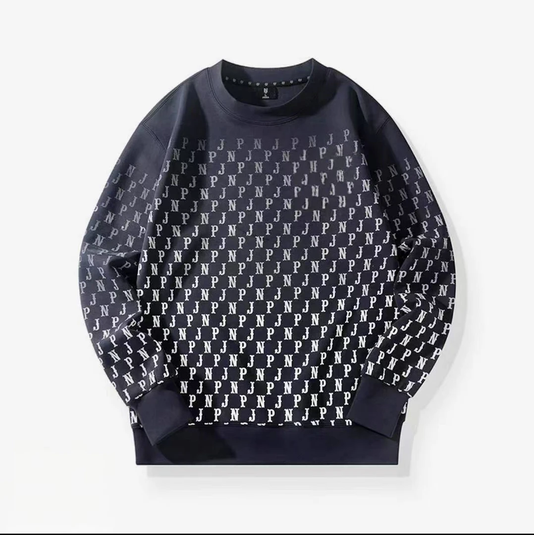 情侣款长袖时尚休闲运动潮流圆领满印套头卫衣  88051