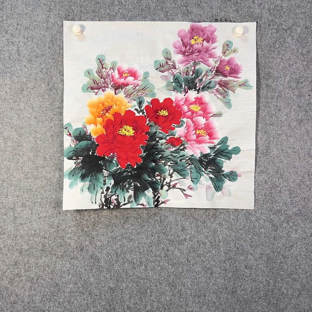 国画612 牡丹之歌中写有两位诗人和他