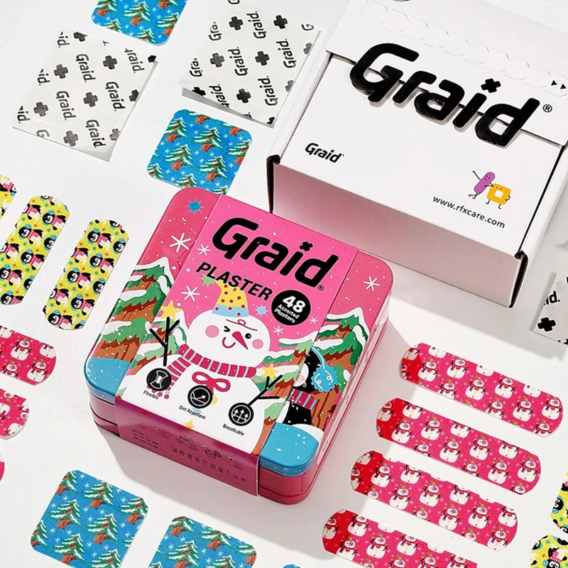 居家日用铁盒卡通弹力型透气创口贴可爱创可贴高颜值成人异形防护