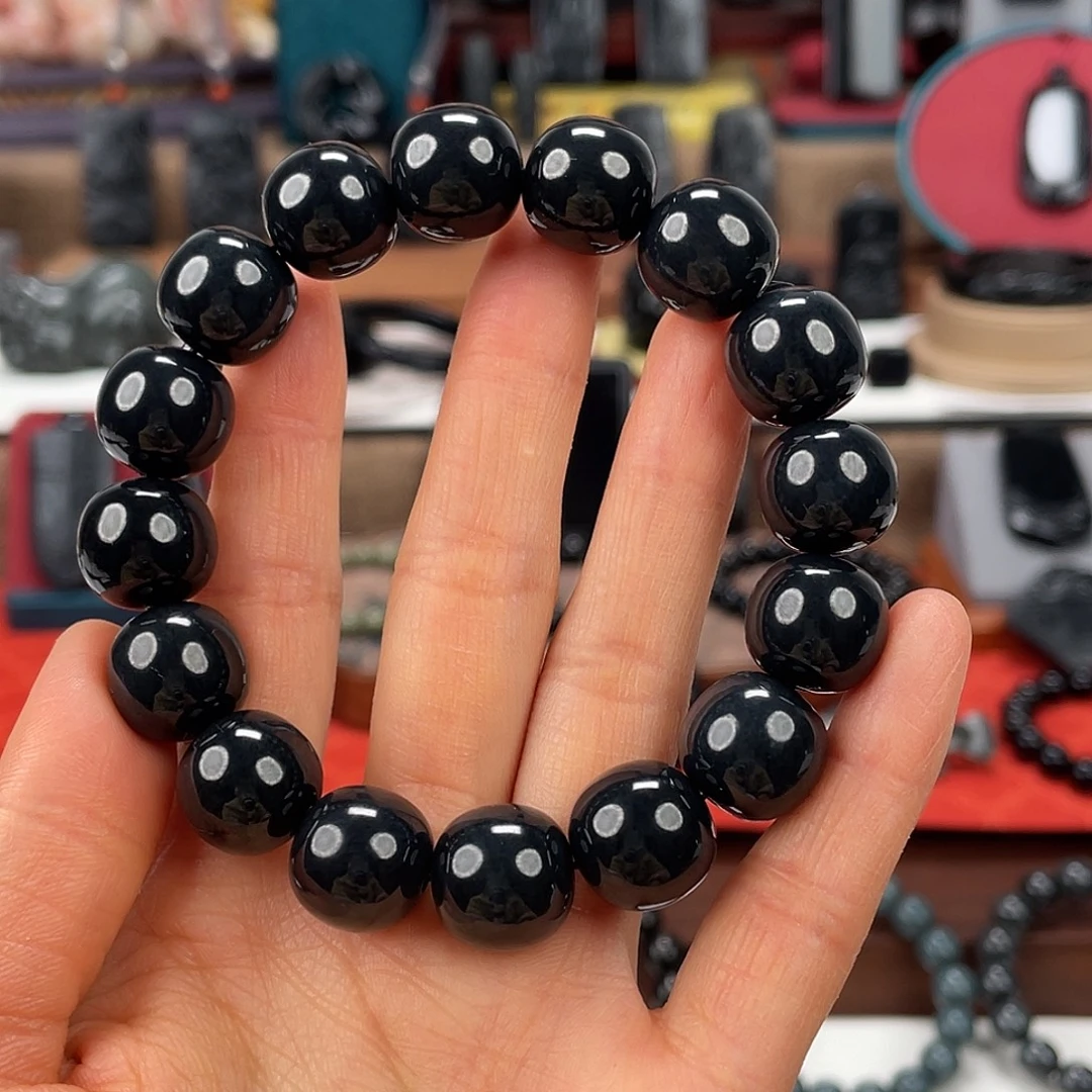 和田玉未镶嵌手串卡14精工95墨