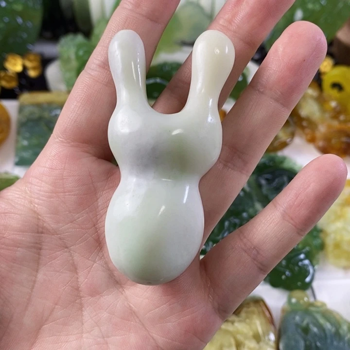 未镶嵌岫玉手把件