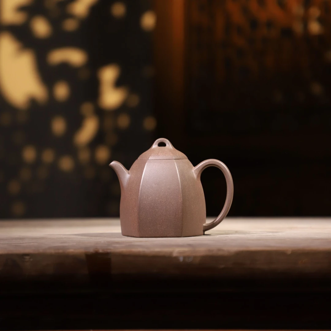 徐静纯手工莲子壶水平壶四方壶六方秦权壶蟹壳青薄胎全手工泡茶壶