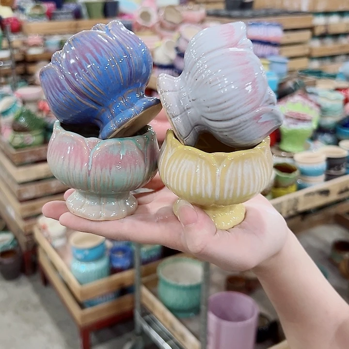 有孔，满10元发货多肉陶瓷花盆