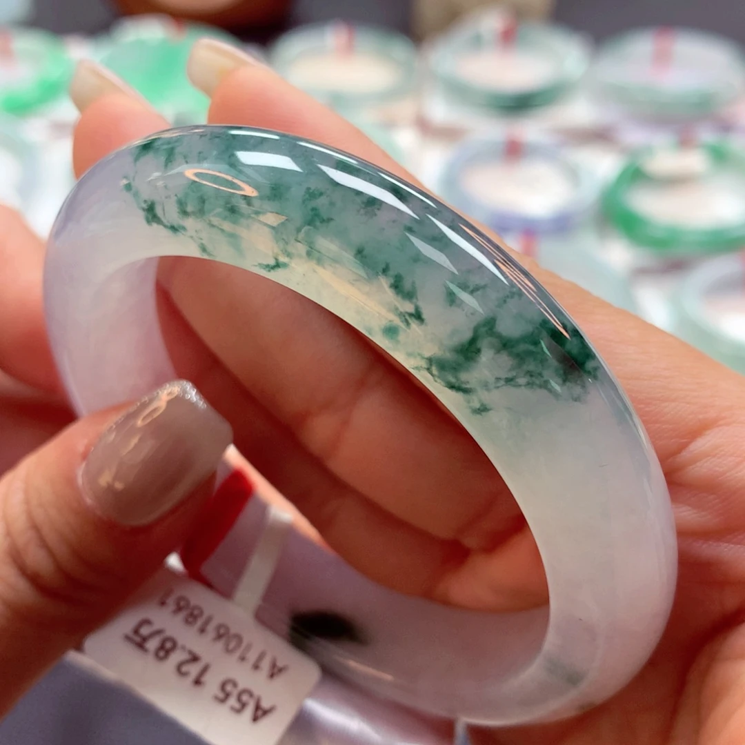 翡翠手镯未镶嵌55正42号88