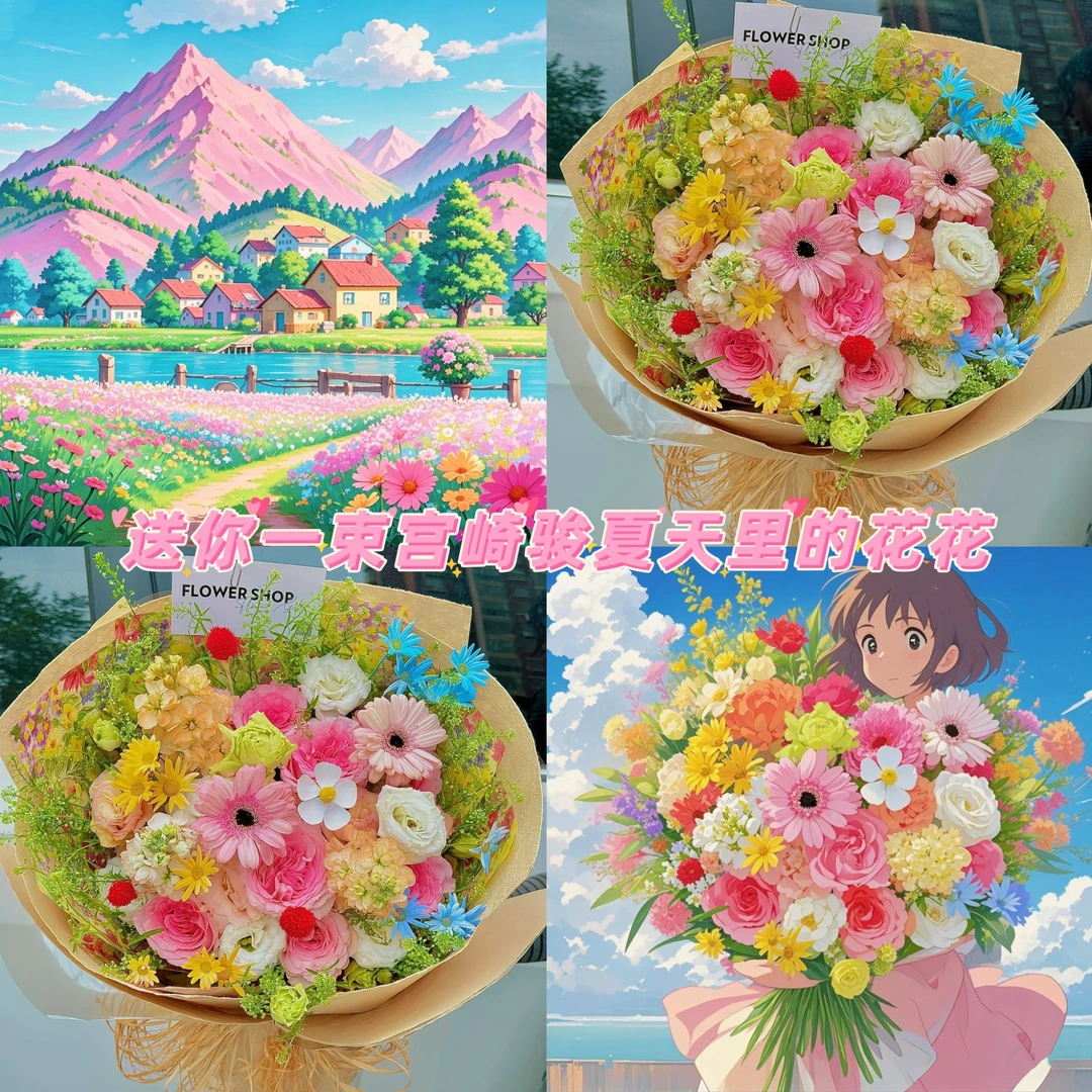 有间专属❤ 宫崎骏的夏天❤浪漫童话里的故事【初夏甜心】送女友高级鲜花礼物惊喜同城小时达外卖送花