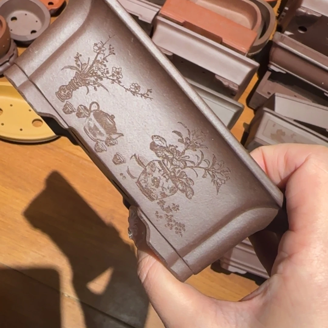 花盆紫砂半手工制作