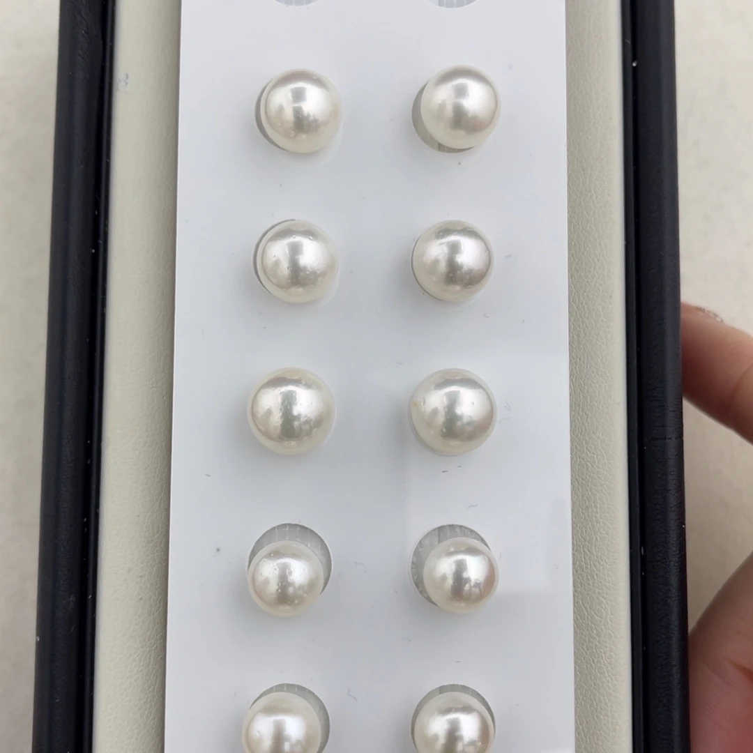 定制海水珍珠未镶嵌裸珠澳白珍珠 秒杀价340/对