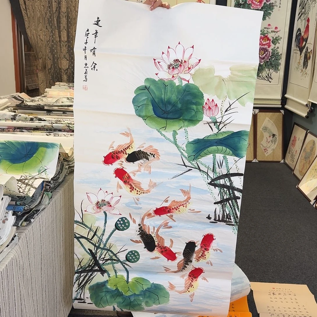 纯手绘国画作品好看四尺