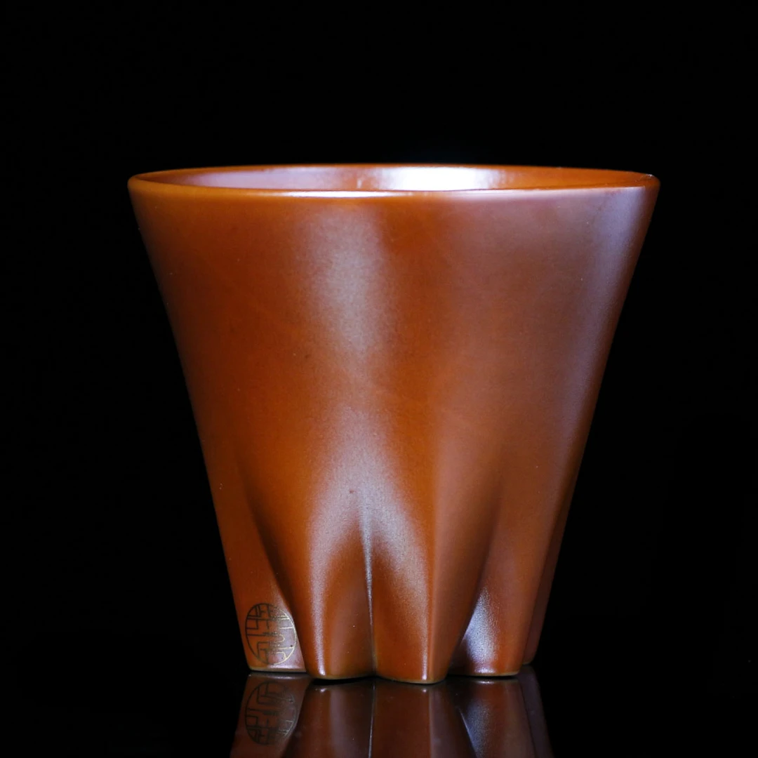 【柴房丨央网】精品桂花手握杯 随缘发柴烧每只都不同