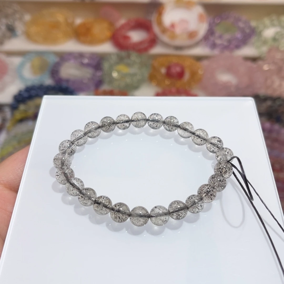 水晶手链未镶嵌7m黑草莓单圈