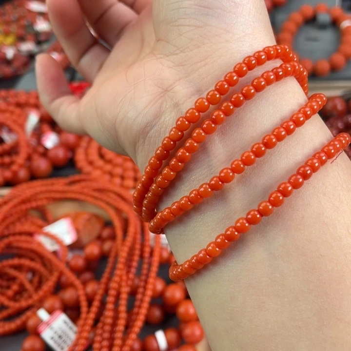 南红玛瑙未镶嵌老型多圈3.9