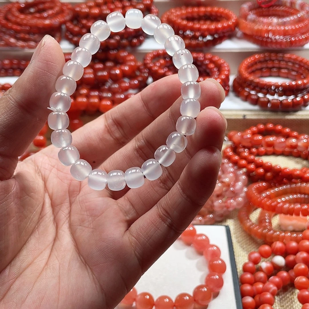 南红玛瑙未镶嵌手链