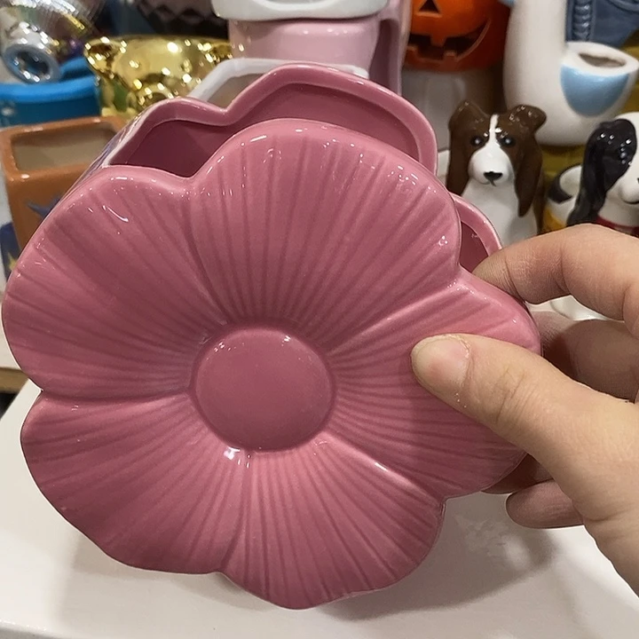 陶摆件陶盆有孔 瑕疵介意勿拍