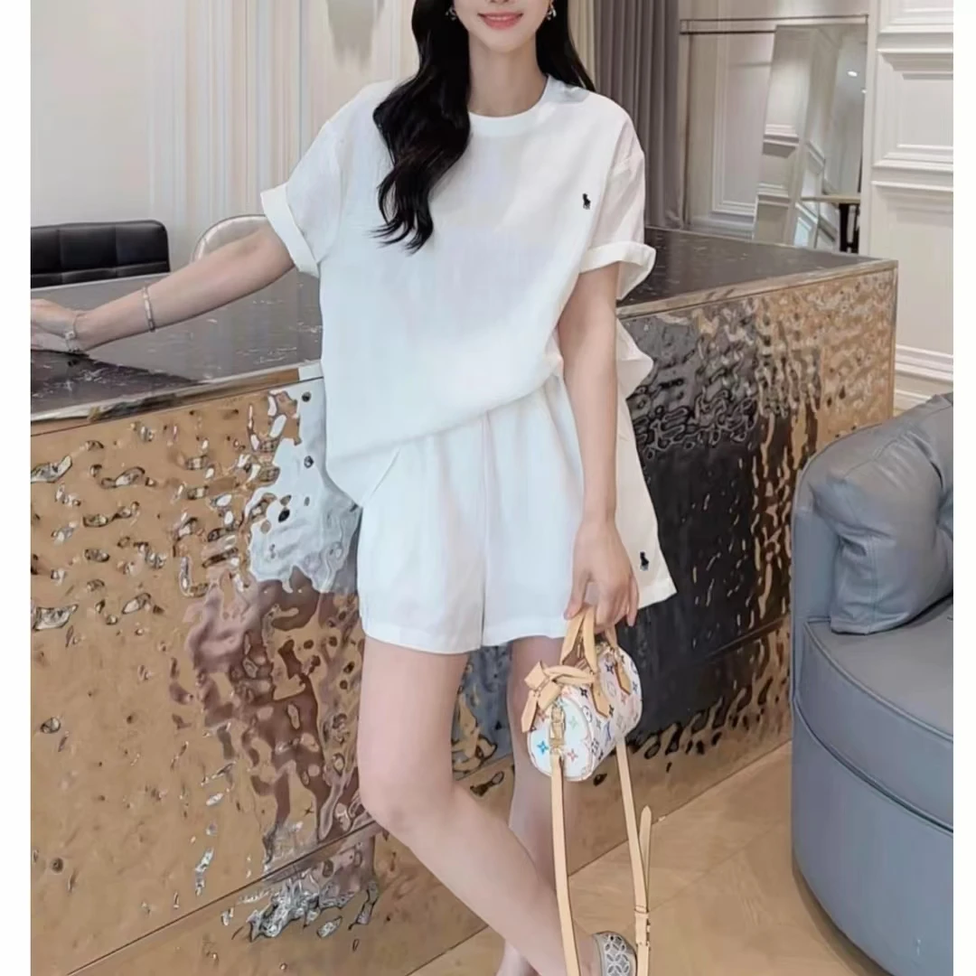 气质夏季显瘦休闲运动套装休闲时尚阔腿宽松韩版百搭两件套ins潮