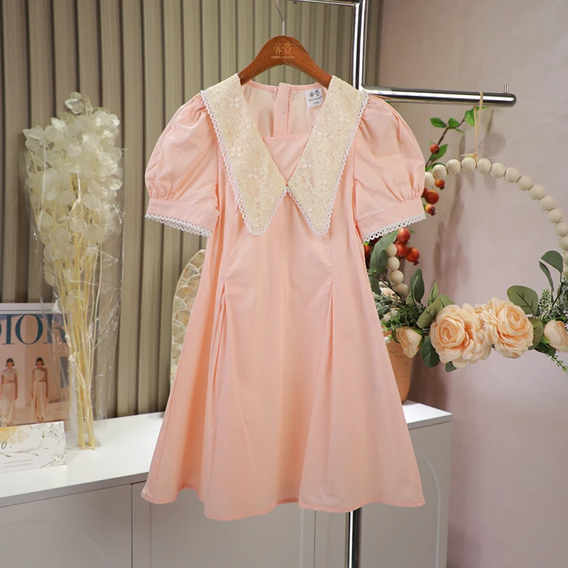 童一密度夏季女童蕾丝领连衣裙GQ-11298