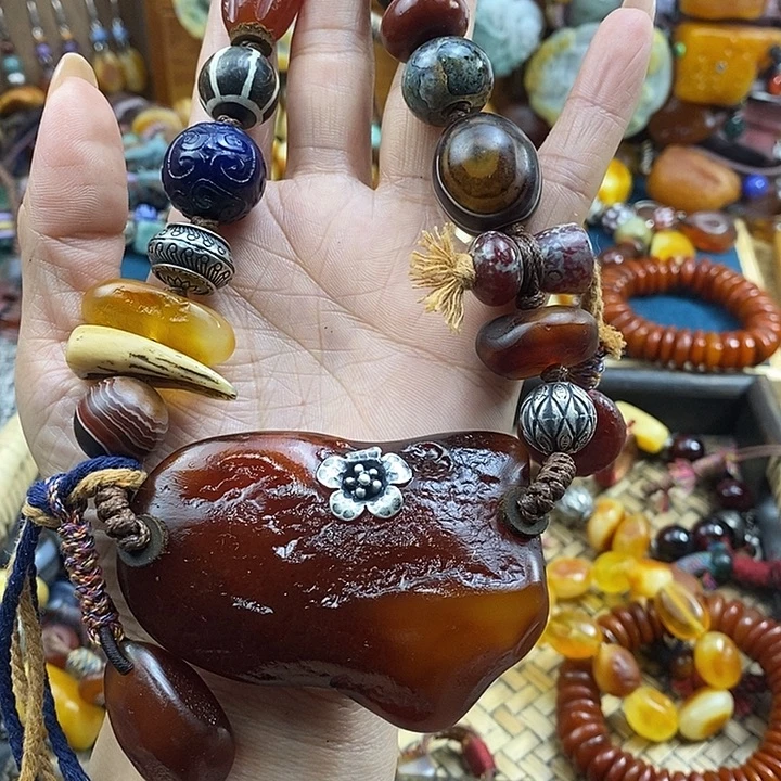 蜜蜡未镶嵌项链项链