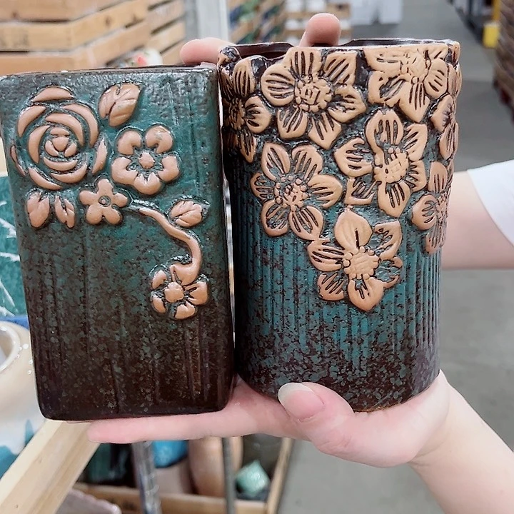 有孔.凑单10元陶瓷花盆发货！