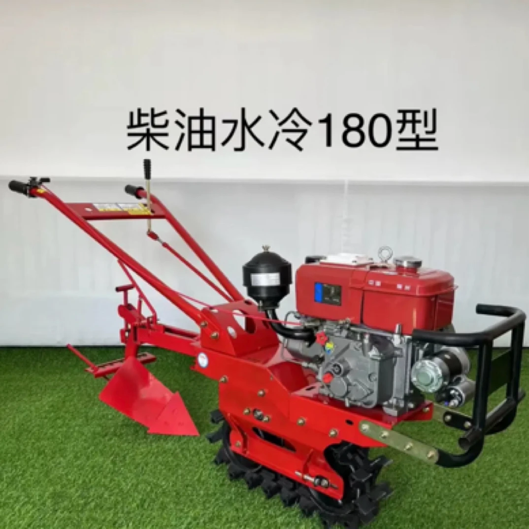 矮架链轨微耕机多功能小型耕地翻土开沟除草施肥小型玉米收割机