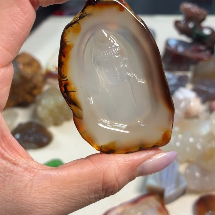 玛瑙/玉髓未镶嵌吊坠(不含链)