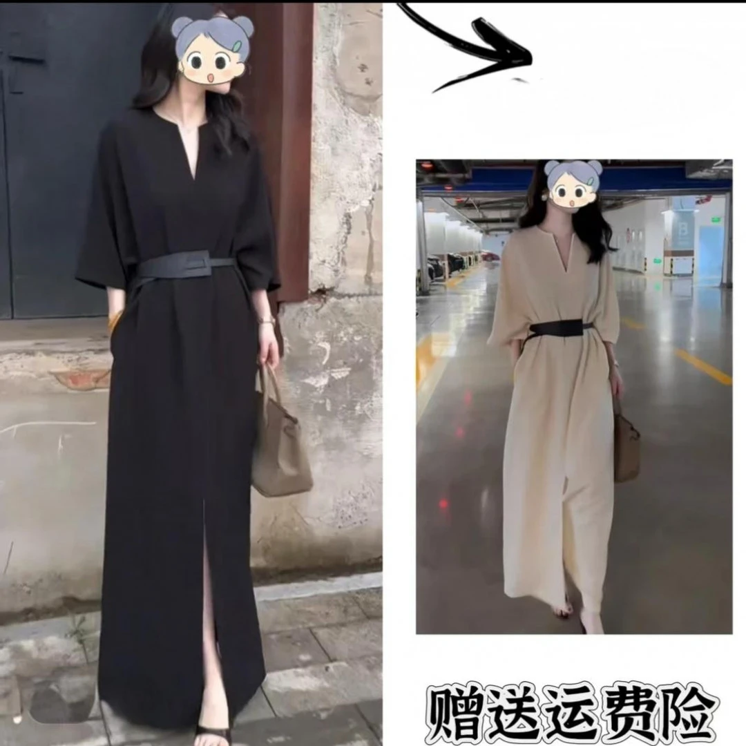 （在仓发货）2025秋季新款时尚显瘦气质女士网红洋气连衣裙百搭