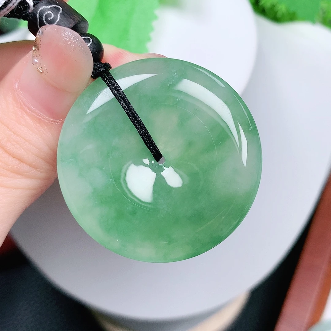 翡翠未镶嵌颈饰平安36.4-6.4