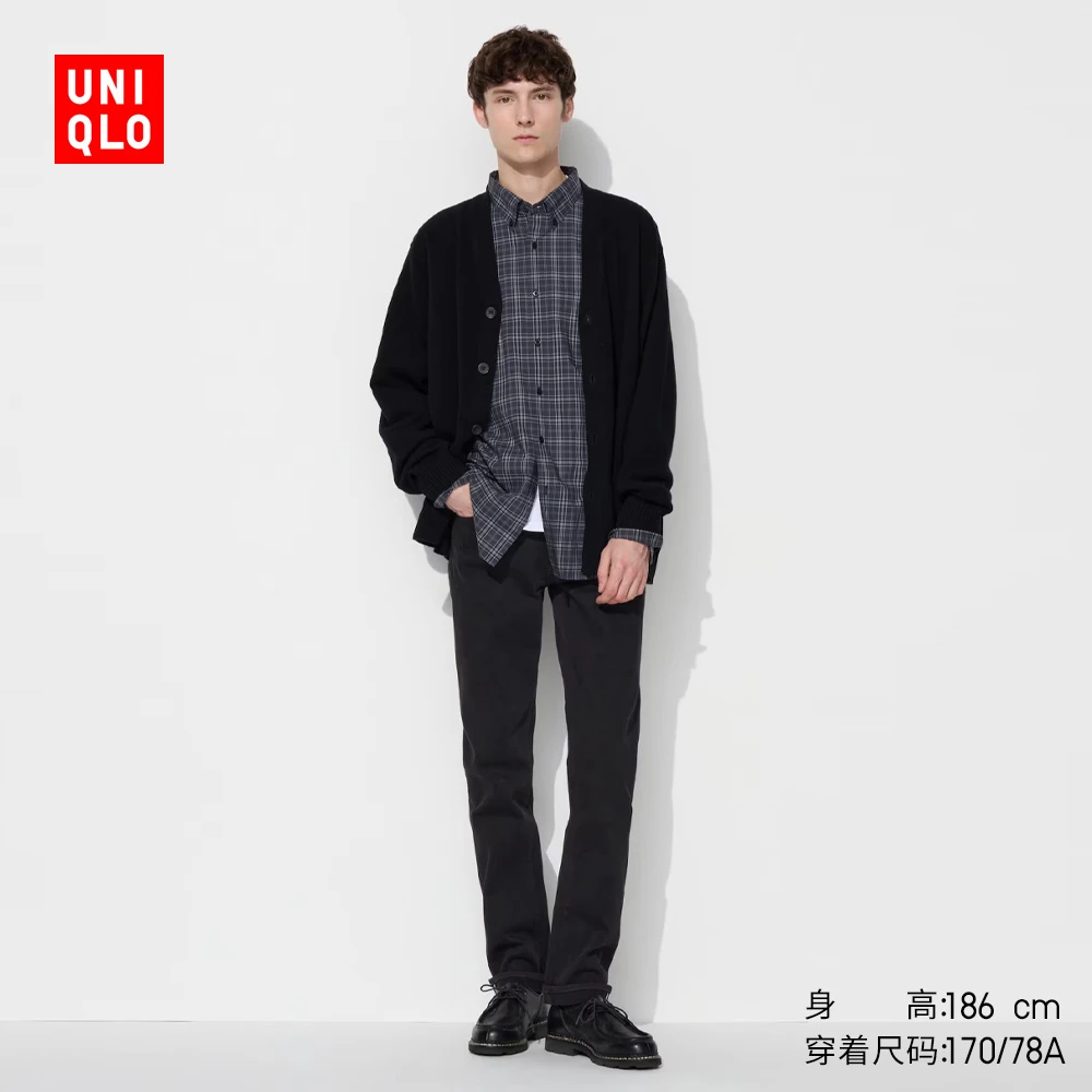 优衣库男装修身牛仔裤/水洗产品休闲长裤470530