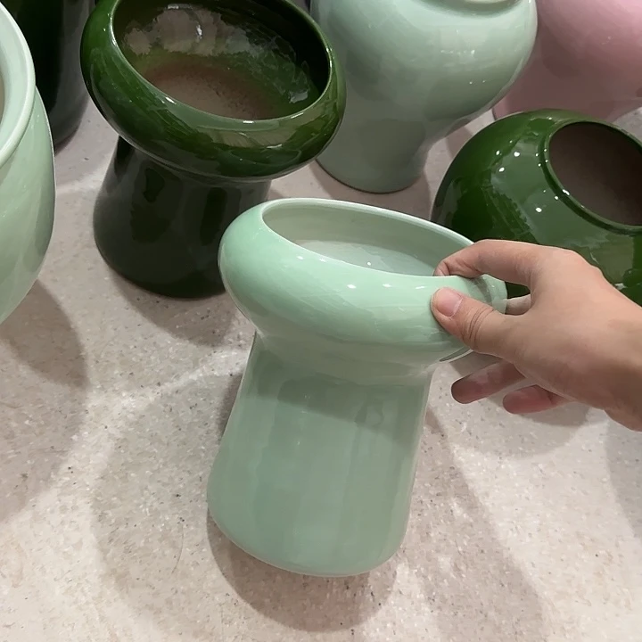 白泥花盆微瑕无孔