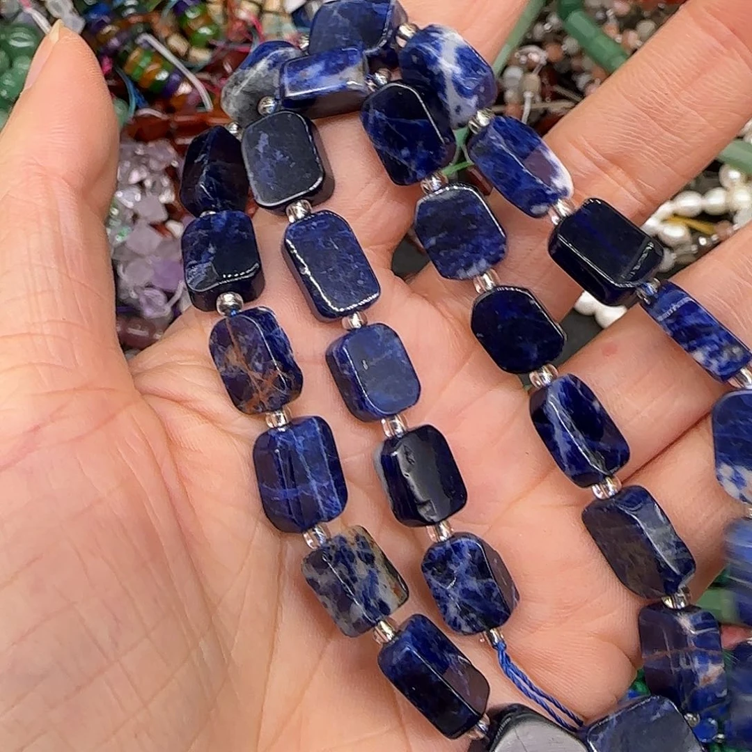 玛瑙/玉髓合金珠宝半成品阿根廷蓝纹牌子一条8mm