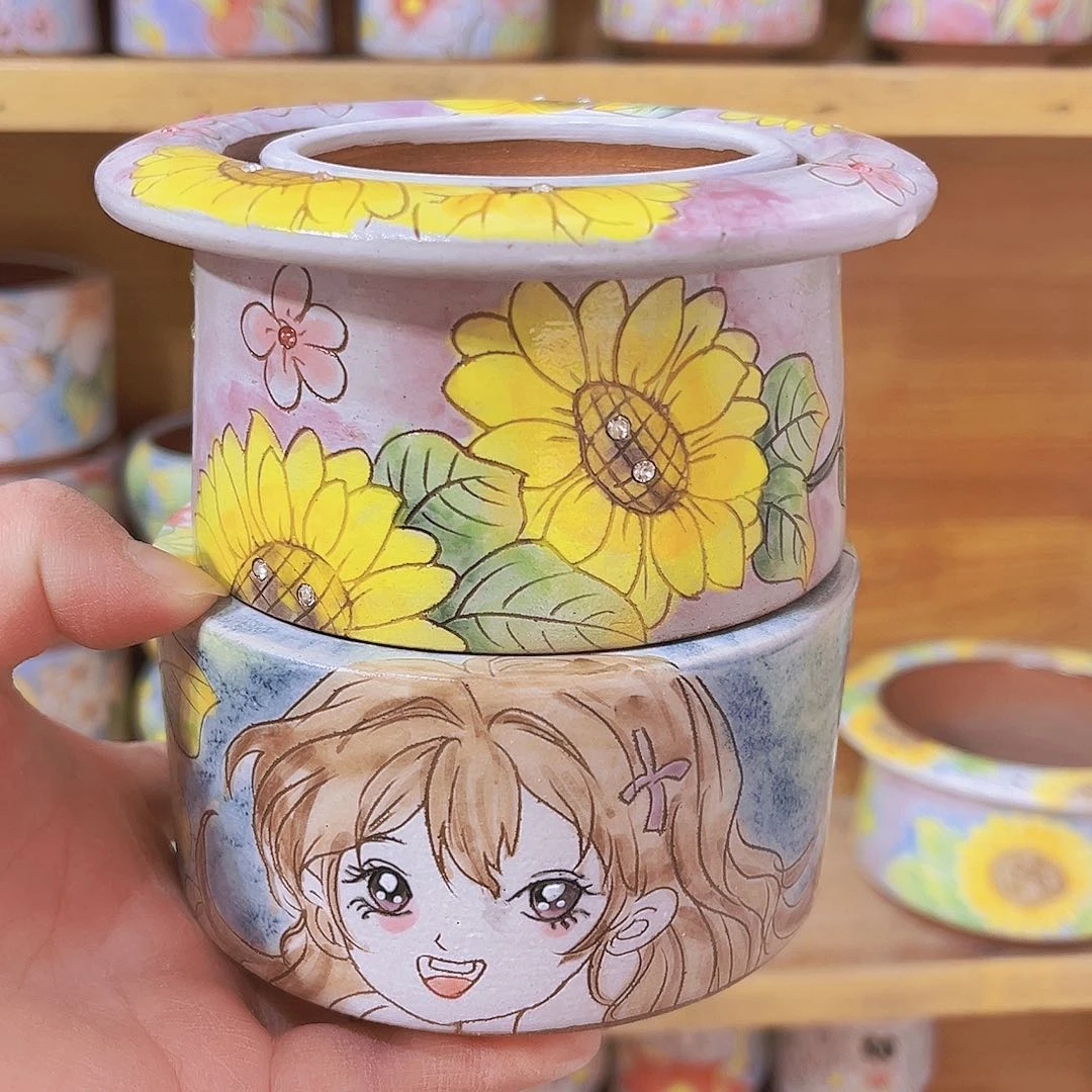 罐小坊园多肉植物粗陶陶瓷价