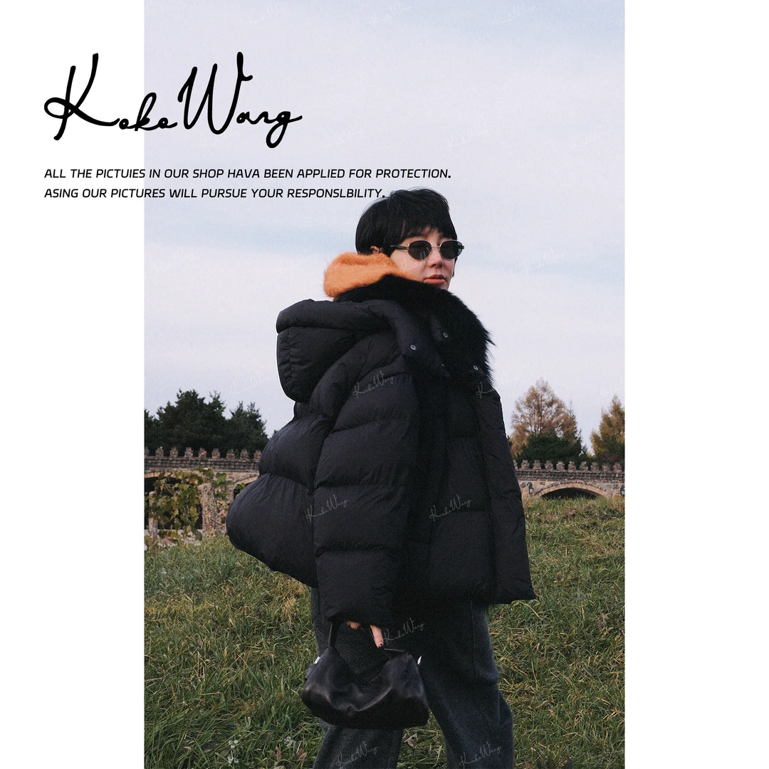 KOKO WANG秋冬高级感SAGA银狐加厚保暖鹅绒服外套X7675J13W41
