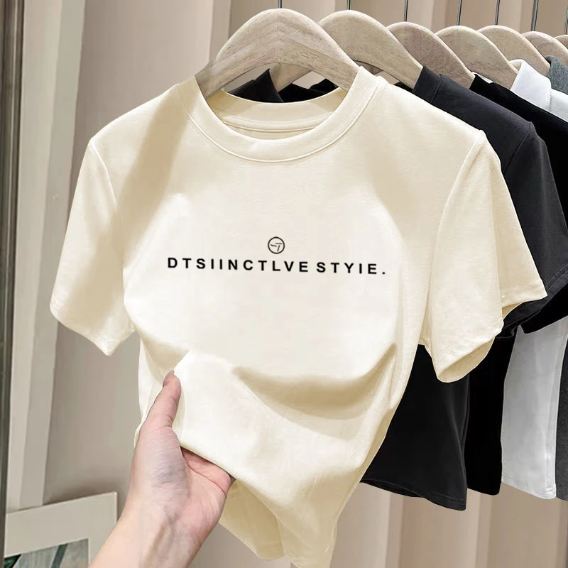 2025春秋季新款正肩磨毛新款短袖上衣女装休闲百搭加厚内搭打底衫