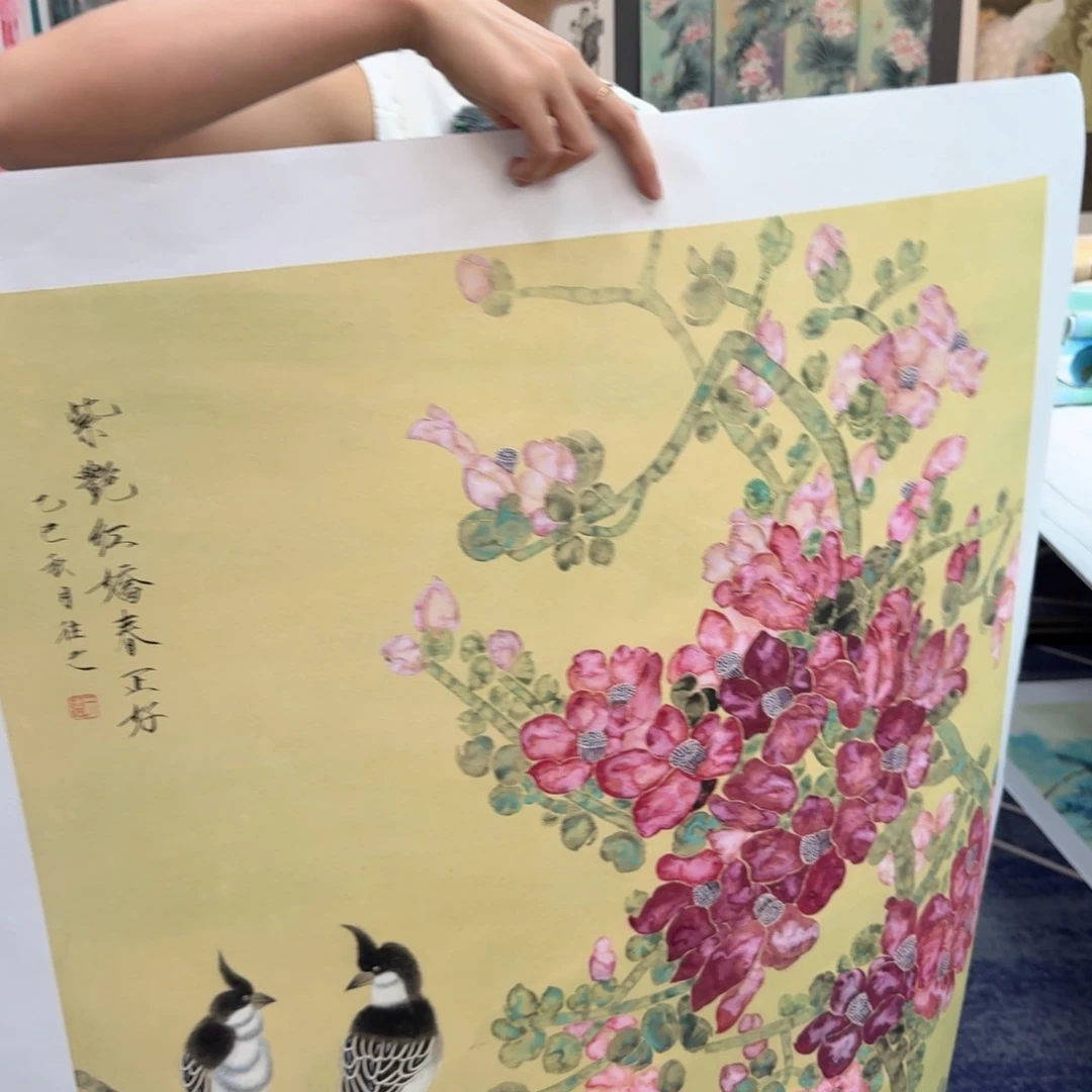 国画国画作品山水花鸟