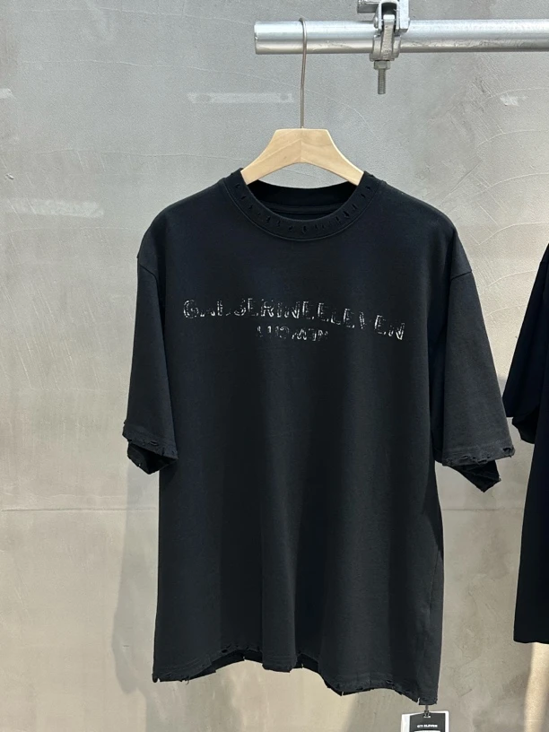 重磅纯棉阔版男士T恤圆领半袖宽松休闲风