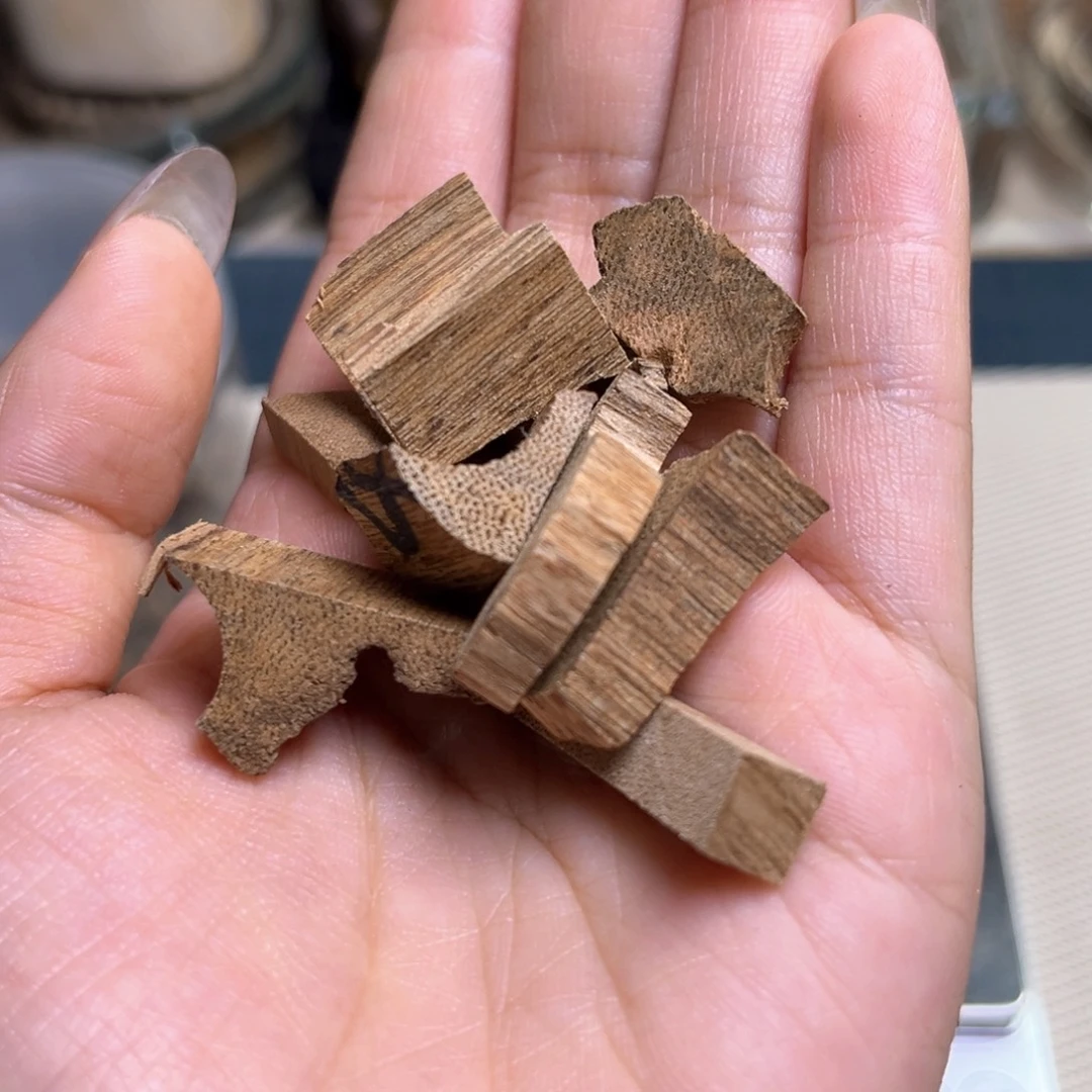 香榧木柬埔寨菩萨棋车珠碎料6克