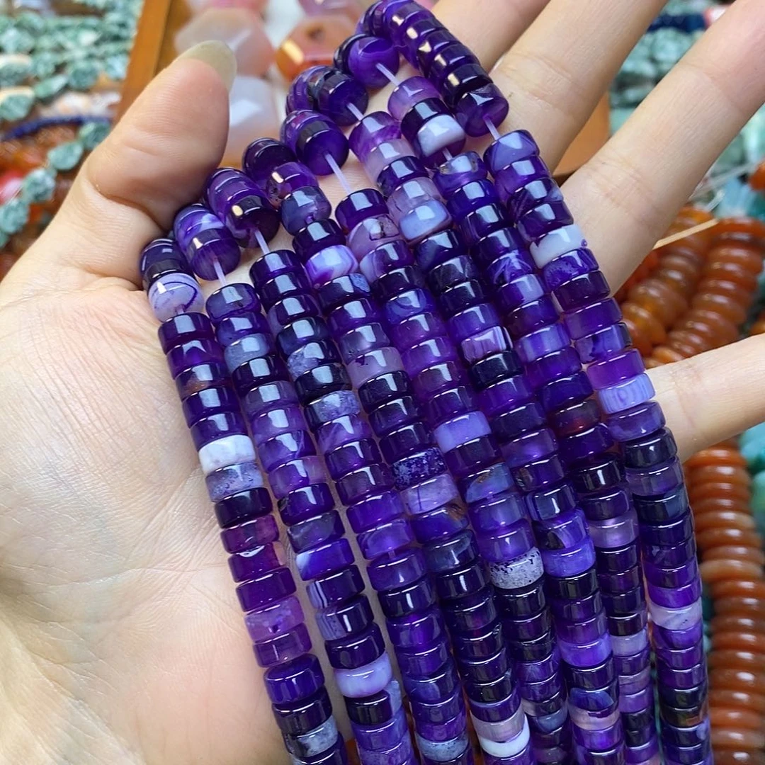 玛瑙/玉髓未镶嵌珠宝半成品卡八玛瑙一条