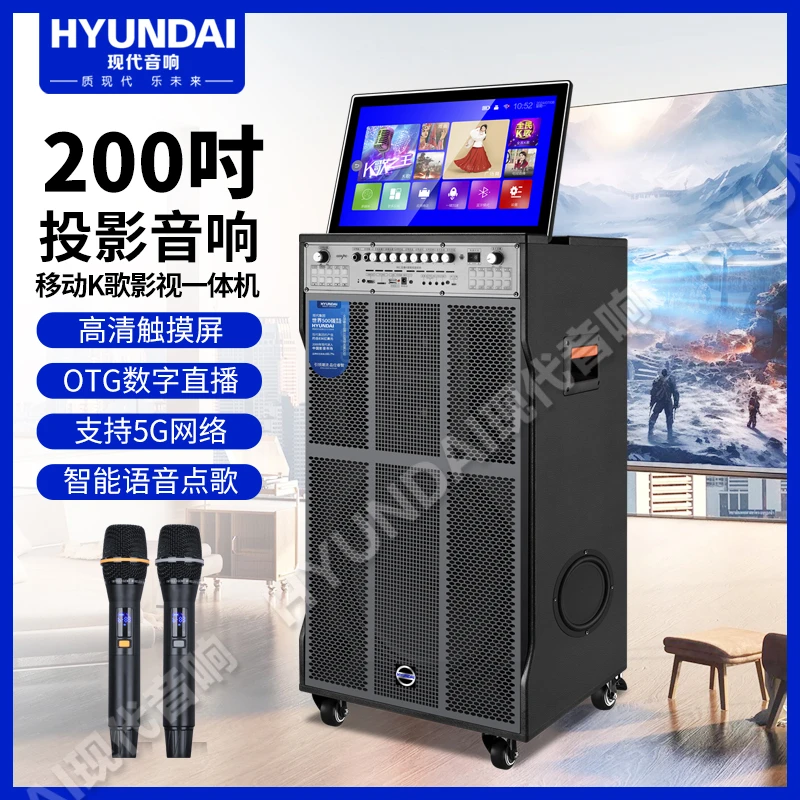 移动投影K歌音响户外家庭直播KTV立体声大功率蓝牙智能语音点歌