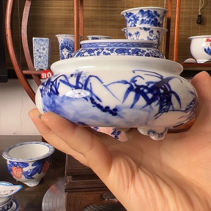 _****墨奈手绘陶瓷花盆