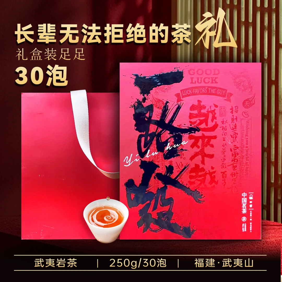 武夷岩茶大红袍送礼配礼袋内含30小泡独立包装茶叶