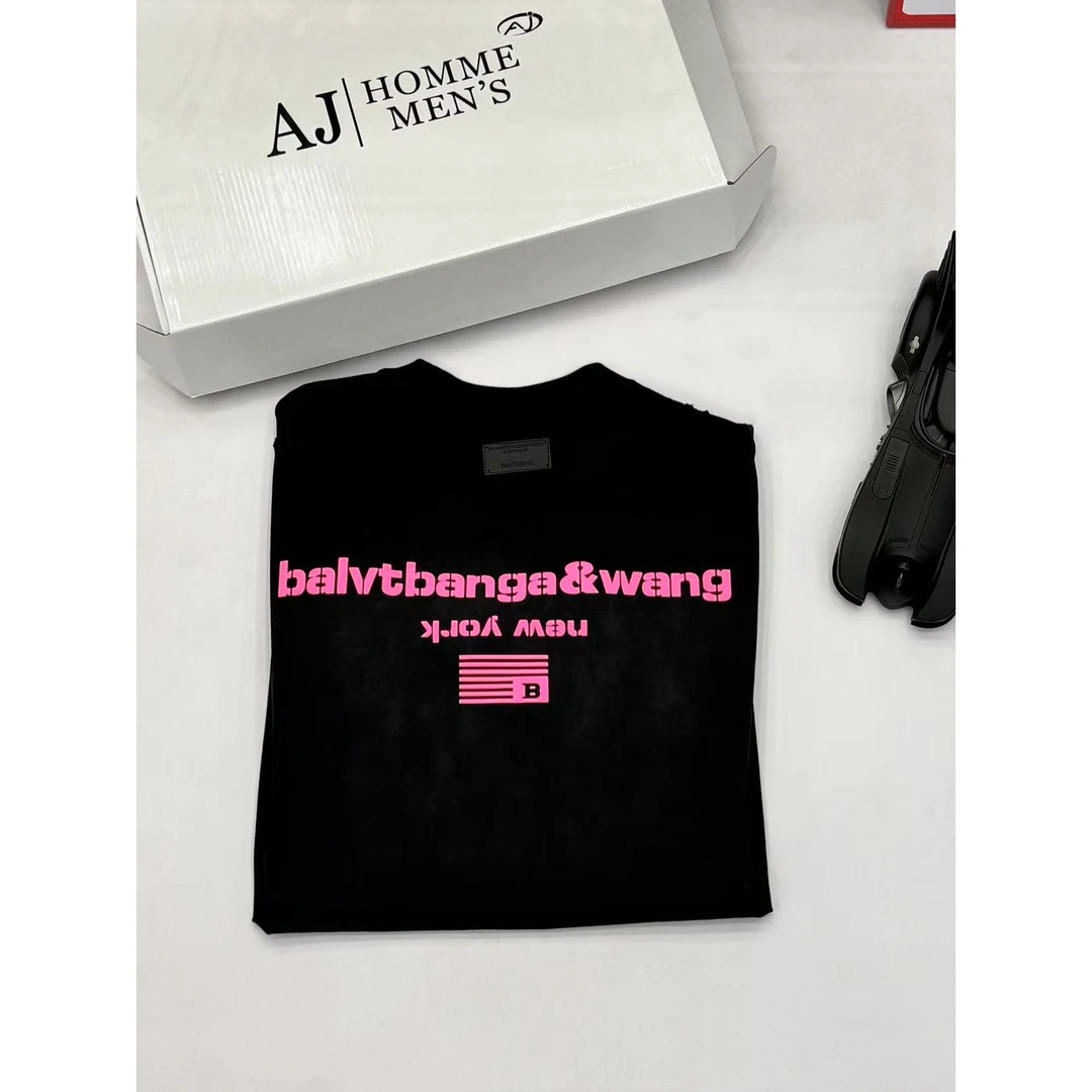 【新潮轻奢】066-7022#新款大W百搭男女同款潮流时尚字母短袖