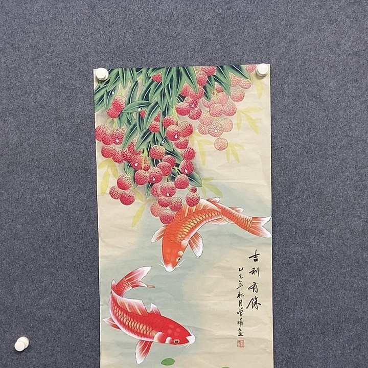 国画三尺工笔花鸟一幅