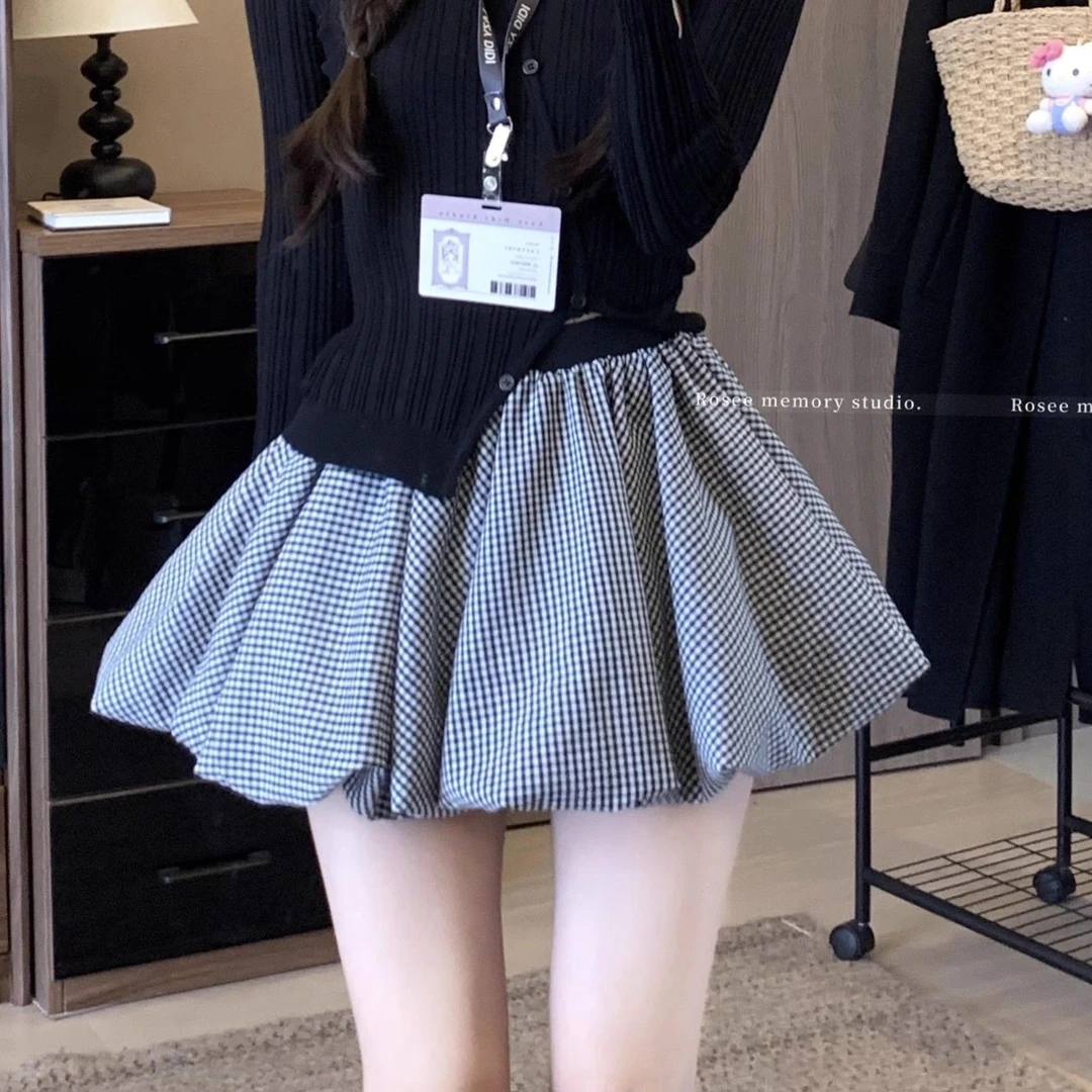 A字花苞蓬蓬裙，实物以直播间为准